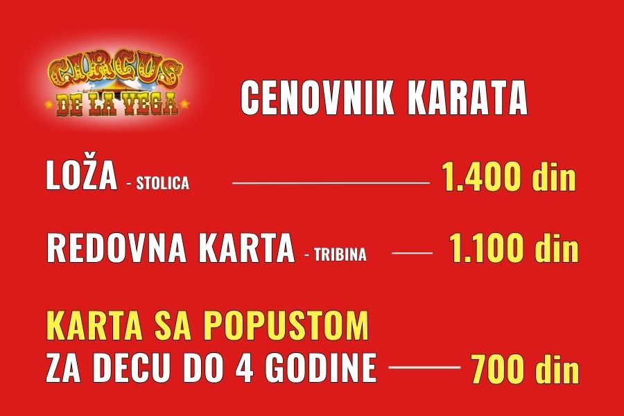 Novi cenovnik karata za cirkus Delavega u 2026. godini